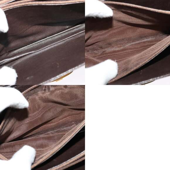 CELINE C Sulky Shoulder Bag Canvas Brown Gold - Picture 13 of 13